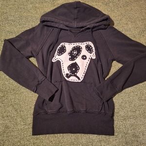 Black Hoodie with Dog Patch